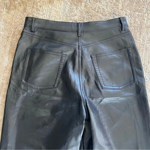 Aritzia Wilfred Black Vegan Faux Leather Pants The Melina High Waist: 8 - Picture 10 of 11